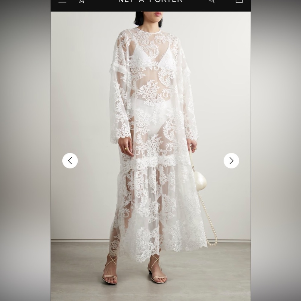 ISO SIMONE ROCHA Oversized Embroidered Tulle Maxi Dress!
